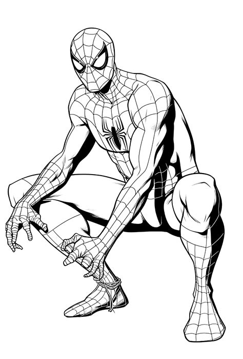 Spiderman coloring pages for adults