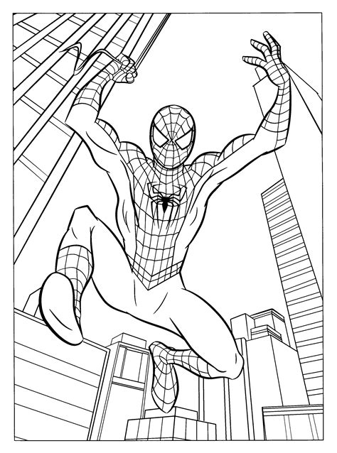 Spiderman coloring pages for different age groups