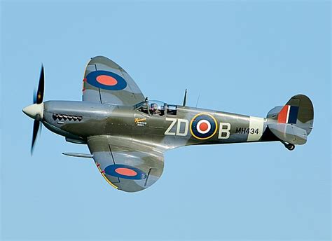 Spitfire performing at an airshow