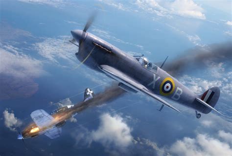 Spitfire in combat