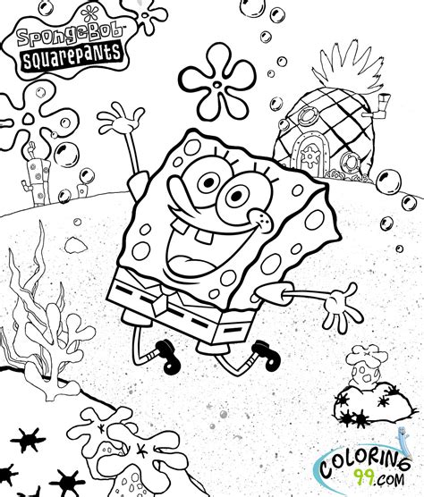 SpongeBob coloring pages for kids