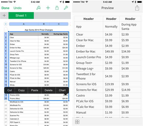 Spreadsheet conversion