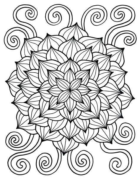 Spring abstract coloring pages