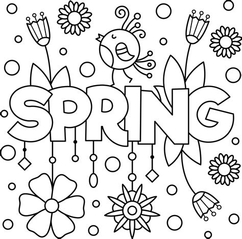 Spring coloring pages for fun