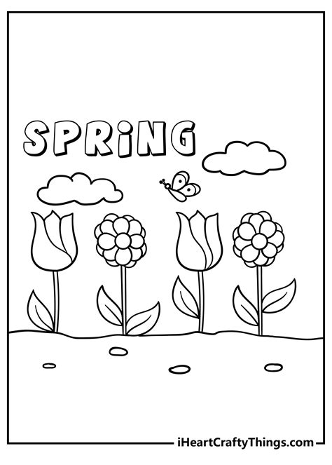 Spring coloring pages for kids