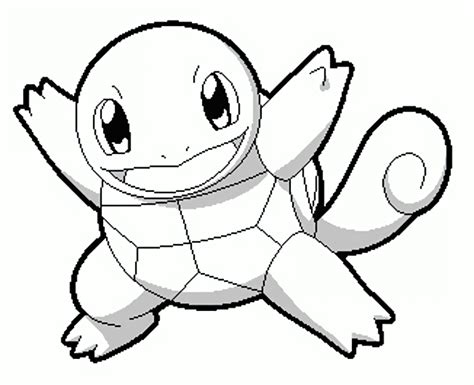 Squirtle coloring page for beginners