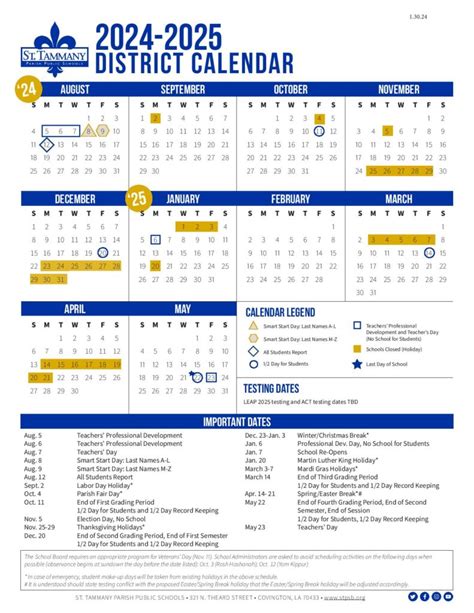 St Tammany Parish Schools Calendar Image 3