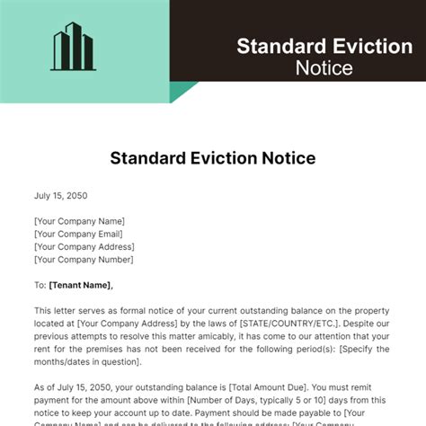 Standard Eviction Notice