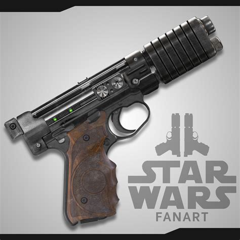 A collection of modern Star Wars blasters and guns