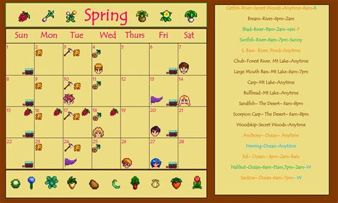 Stardew Valley Calendar