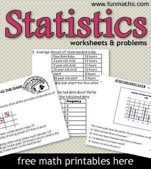 Statistics math printables