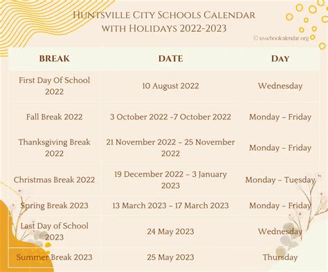 Staying Up-to-Date with the Huntsville City Schools Calendar