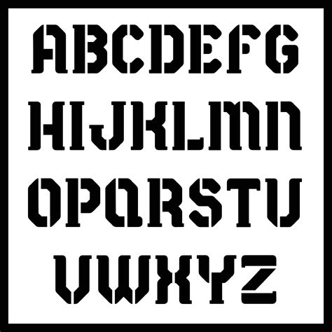 Description of stencil letter styles