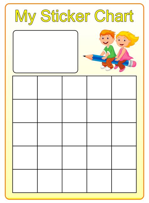 Sticker Chart Printables for School