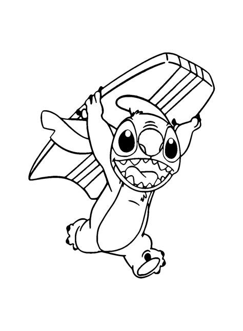 Stitch and friends coloring pages