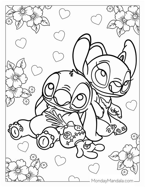 Stitch coloring pages for creativity