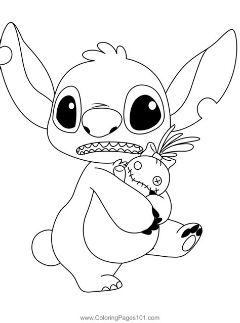 Stitch coloring pages for relaxation