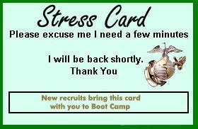 Stress Cards for Boot Camp