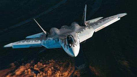 Su-57 in flight