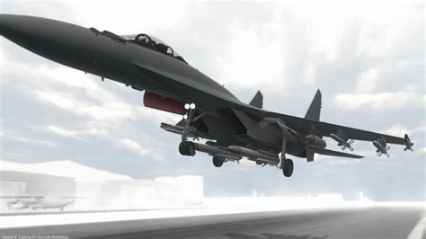 Sukhoi Su-35 Flanker landing