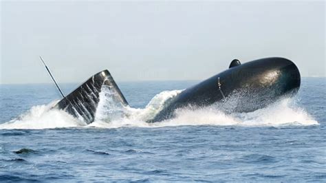 A submarine operating on the surface