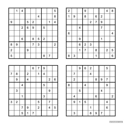 Sudoku printables for printing