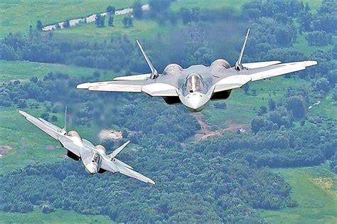 Sukhoi Su-57 in flight