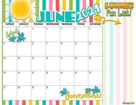 Summer calendar planning