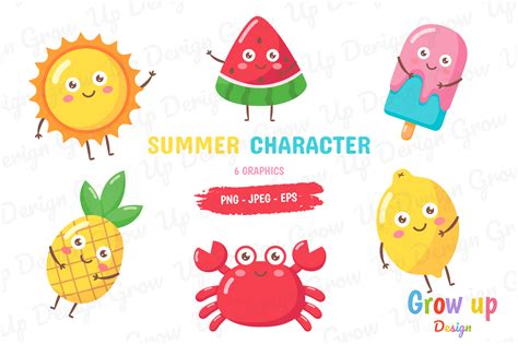 Summer Characters Coloring Page