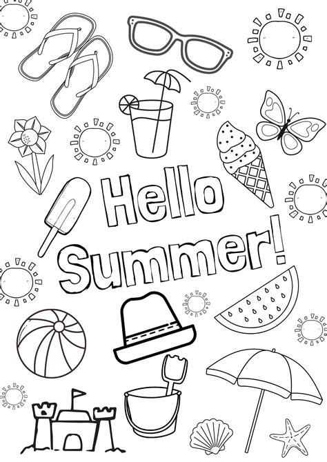 Benefits of Summer Coloring Pages