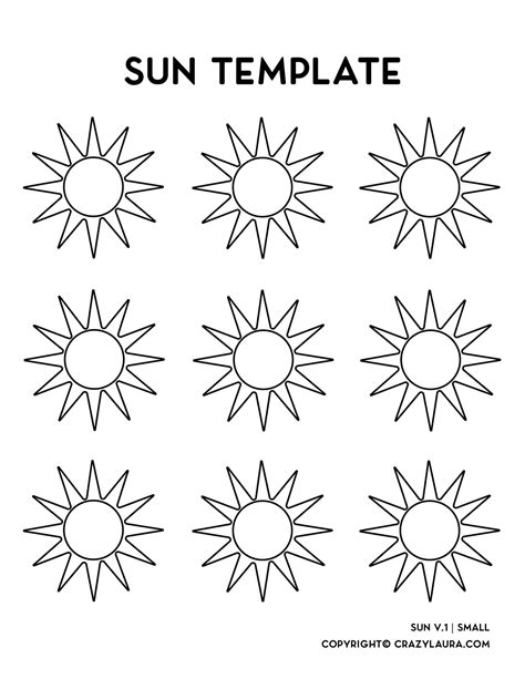 Sun Printable Templates