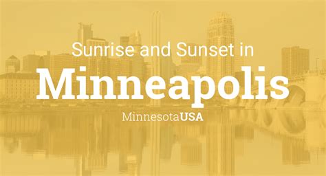 Sunset times in Minneapolis