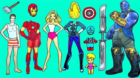 Superhero paper dolls