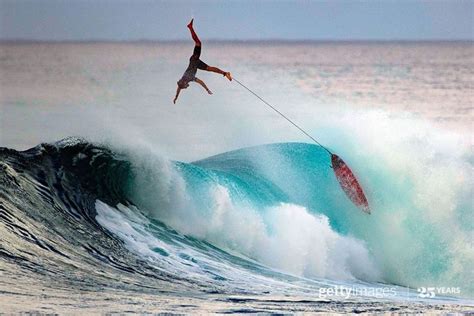 Surfer wiping out