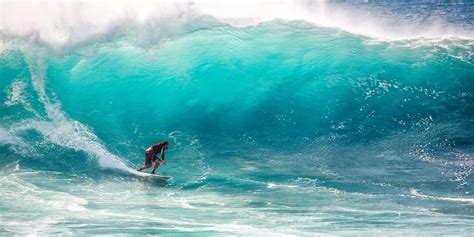 Surfing action shot