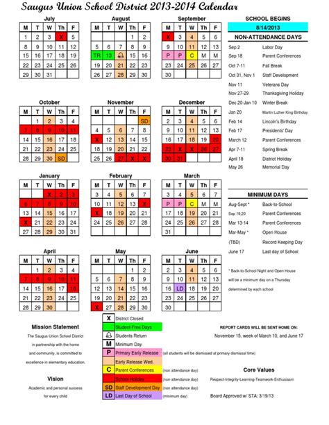 Susd district calendar image 1