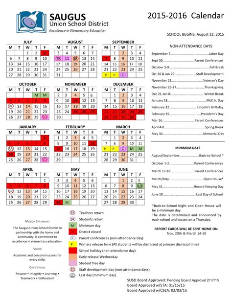 Susd district calendar image 10