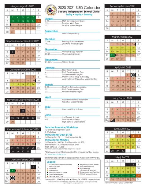 SVSD School Calendar Image 6