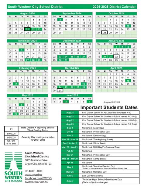 SWCSD Calendar FAQs