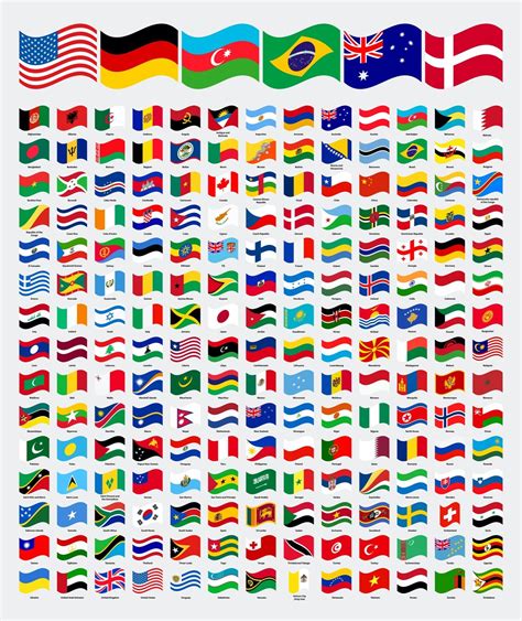 Symbolic flags representing various causes and movements