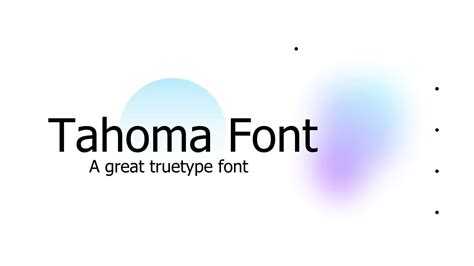 Tahoma Font