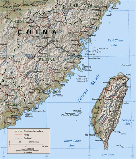 Taiwan Strait crisis map