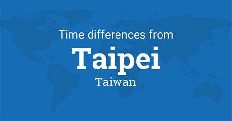 Taiwan Time Difference Jet Lag