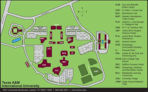 TAMIU Campus Map