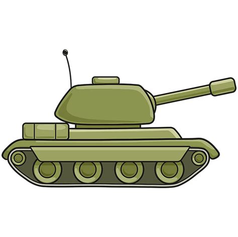 Tank drawing with textured hull