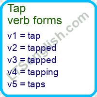 Tap as a Verb