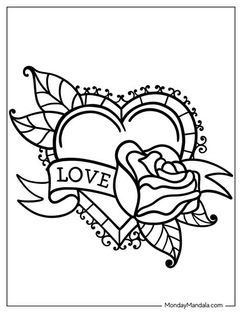 Tattoo coloring book pages for adults