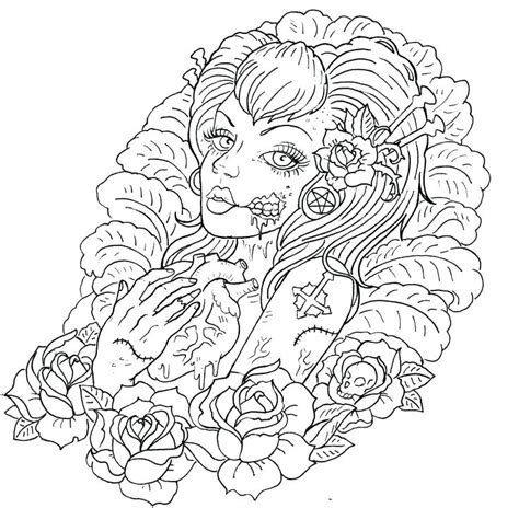 Tattoo coloring book pages for inspiration