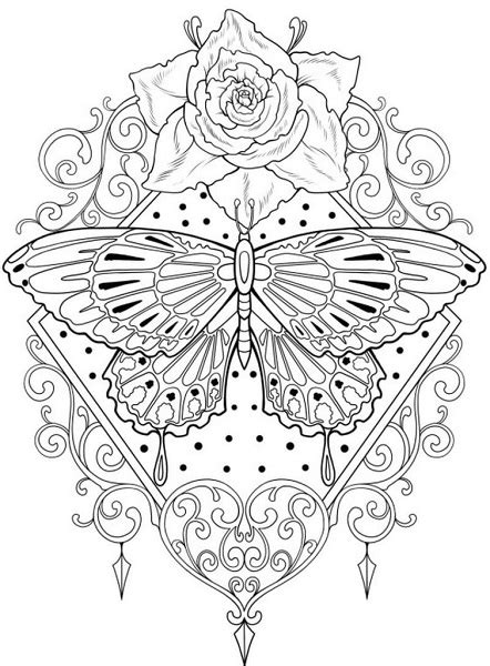 Tattoo coloring book pages for kids