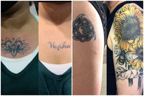 Tattoo cover up before and after